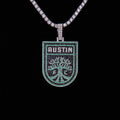 GLD Men Austin FC Official MLS Logo Pendant in White Gold