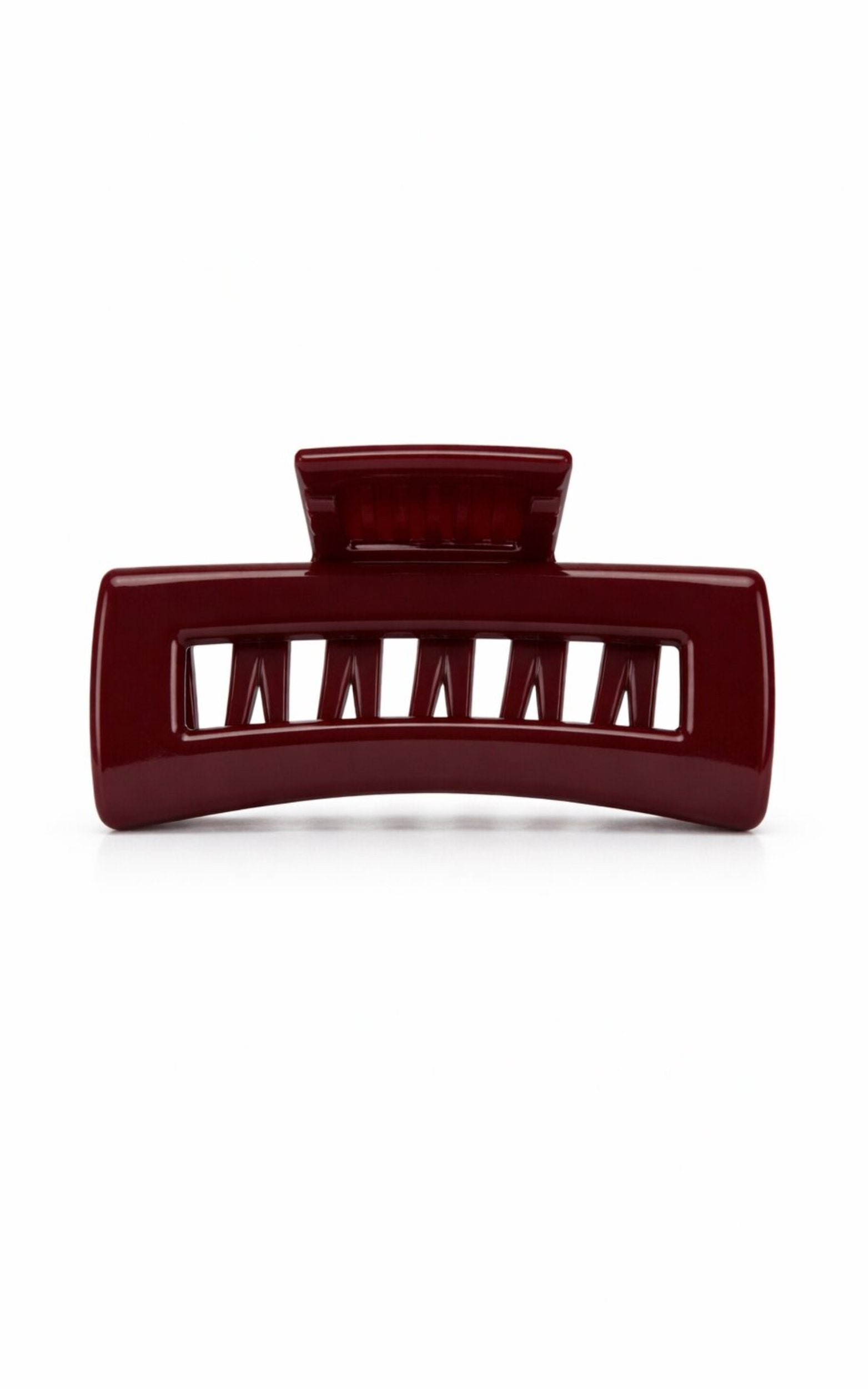Demelza Hair Clip - Square Claw Clip in Red