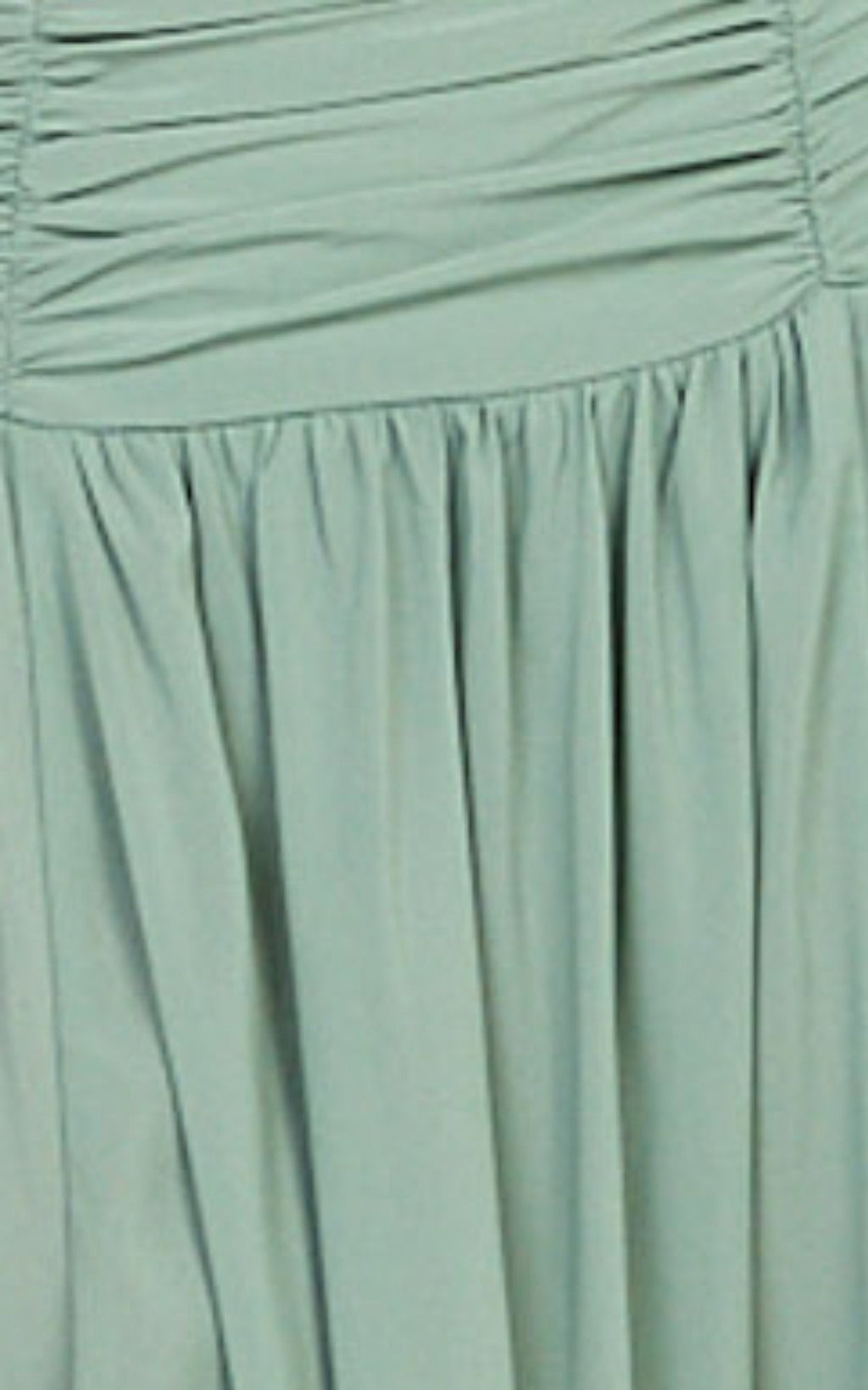 Melanie Maxi Skirt - Gathered Yoke Skirt in Green