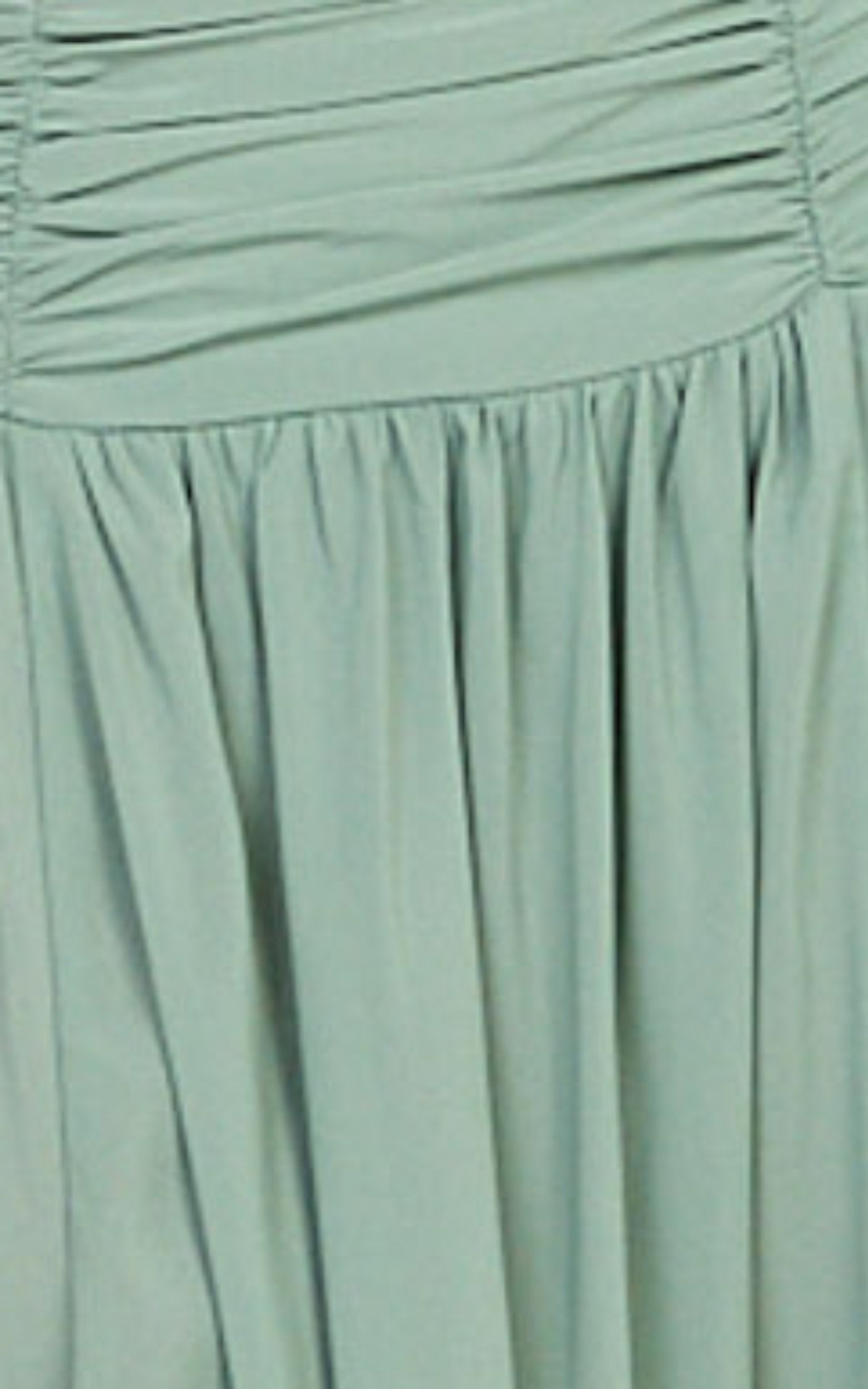 Melanie Maxi Skirt - Gathered Yoke Skirt in Green