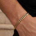 GLD Men Miami Cuban Link Bracelet in Yellow Gold- 8mm