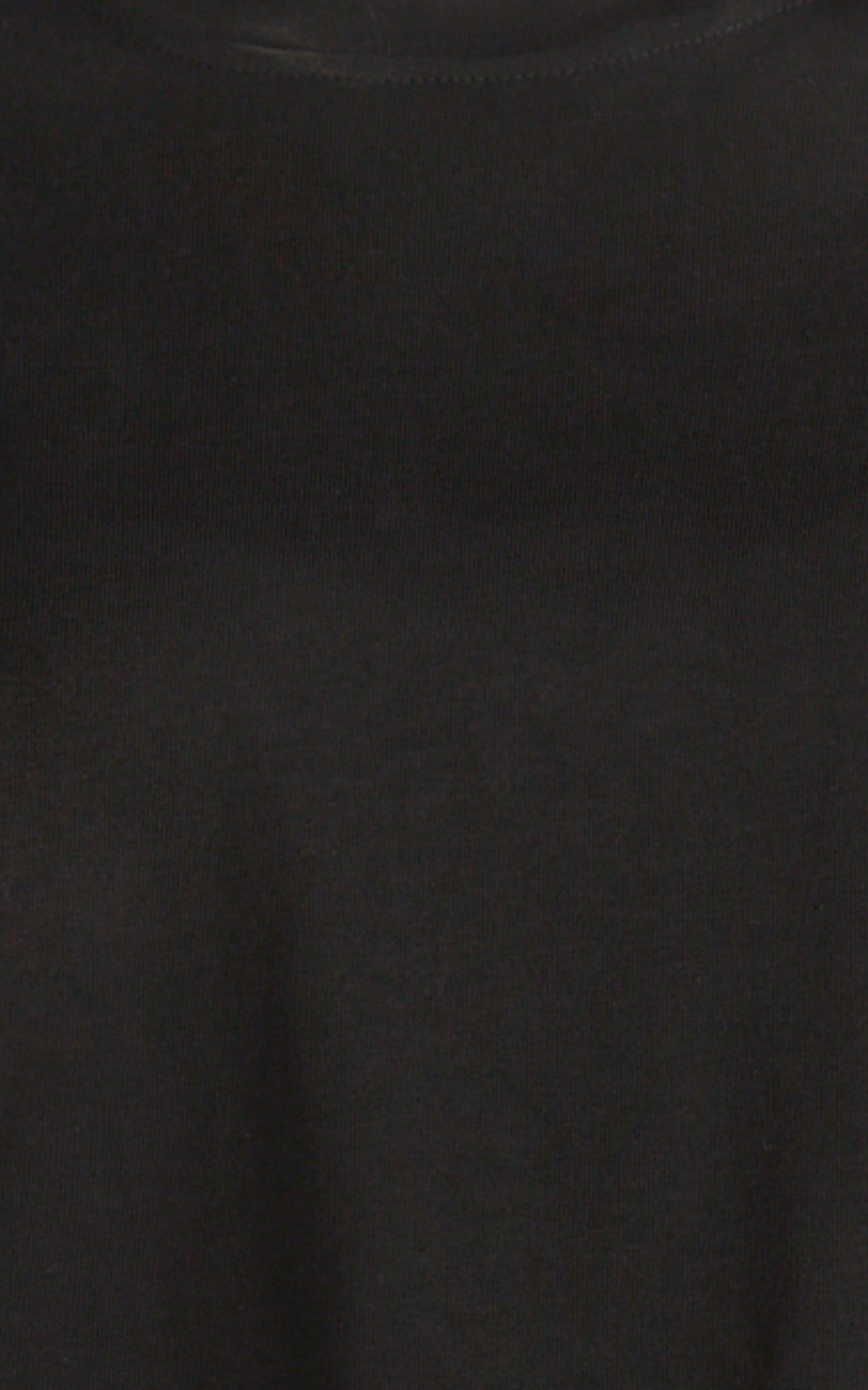 Abby Top - Asym Tee with Lace Trim in Black