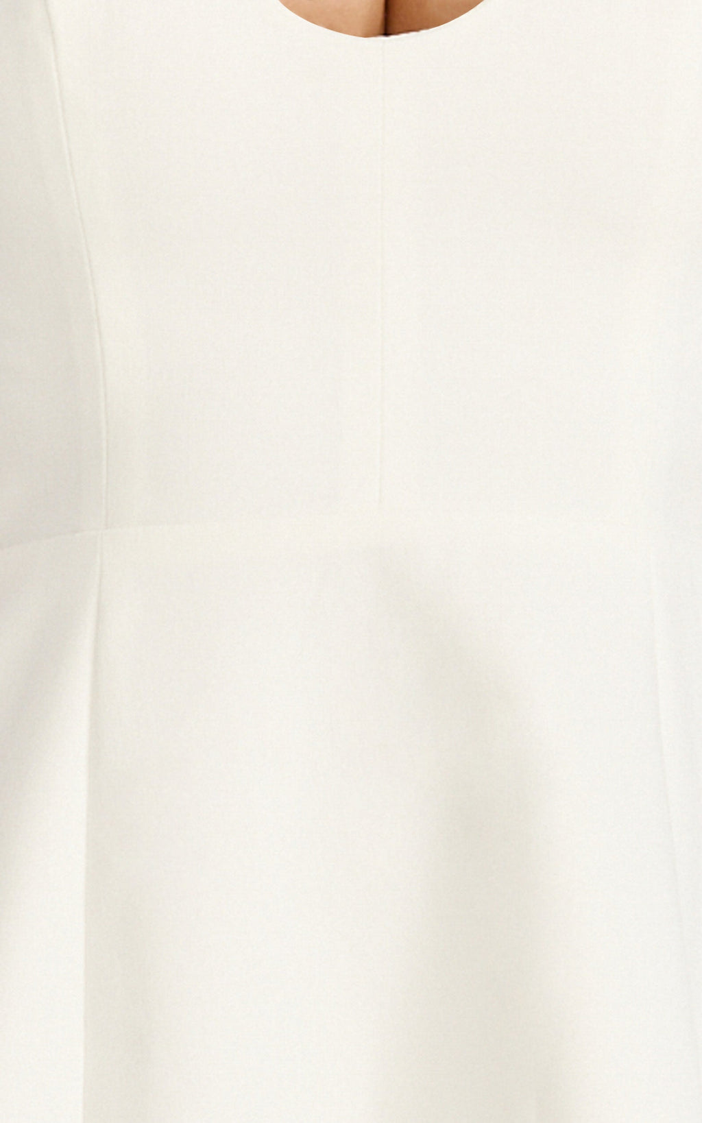 Lux Mini Dress - Front Keyhole A Line Dress in White