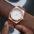 GLD Women 36MM Fluted Bezel Alpha Era in Rose Gold