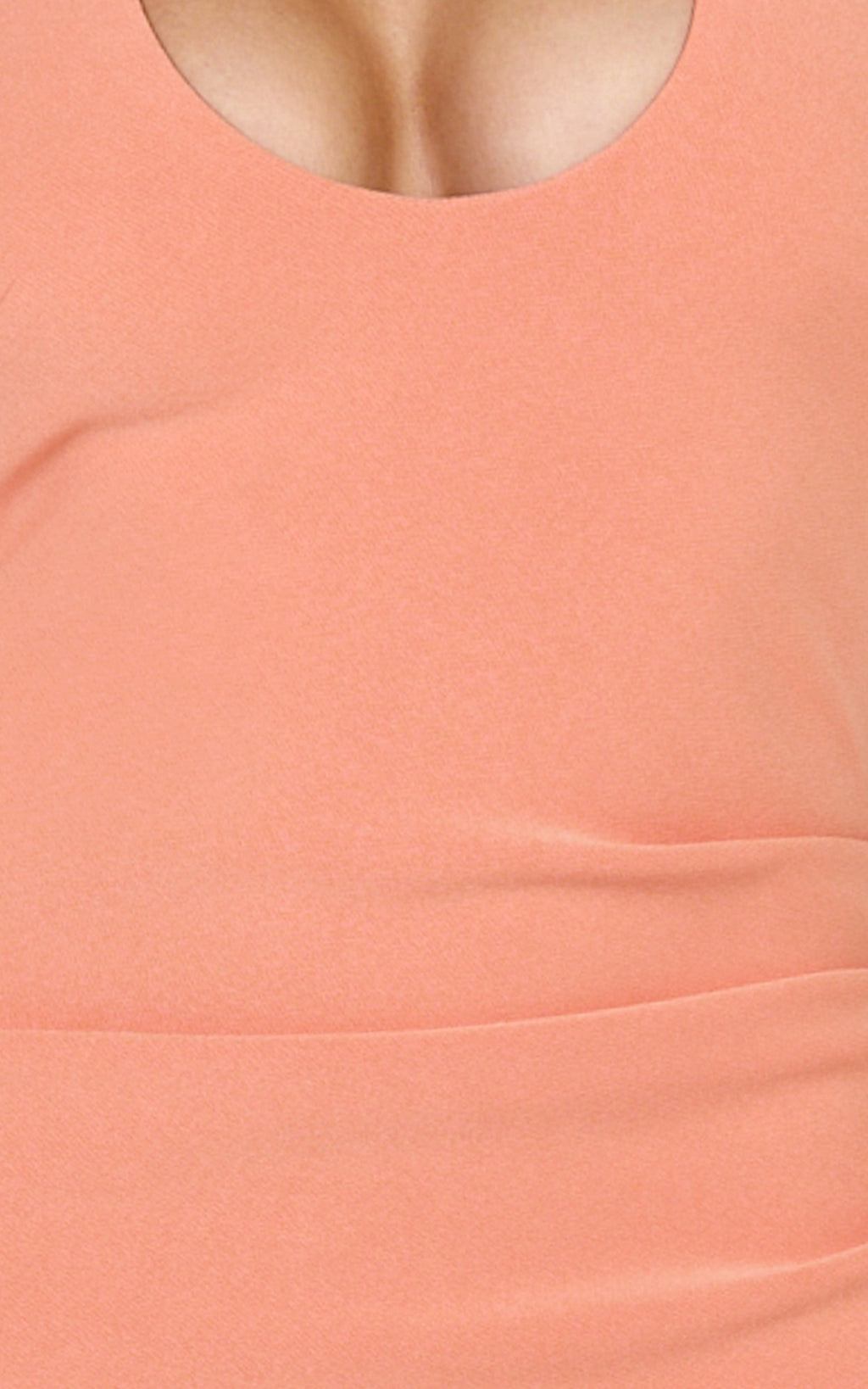 Ruby Maxi Dress - Halter Scoop Neck Low Back Bodycon Dress in Coral
