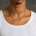 GLD Men Figaro Chain in Black - 2mm