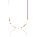 GLD Women Franco Necklace in Hollow Yellow Gold - 2mm