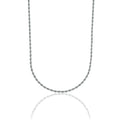 GLD Men Solid White Gold Rope Chain (2mm)