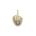 GLD Chains - Women Iced Baseball Pendant