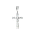 GLD Women Moissanite Diamond Cross Pendant in Sterling Silver