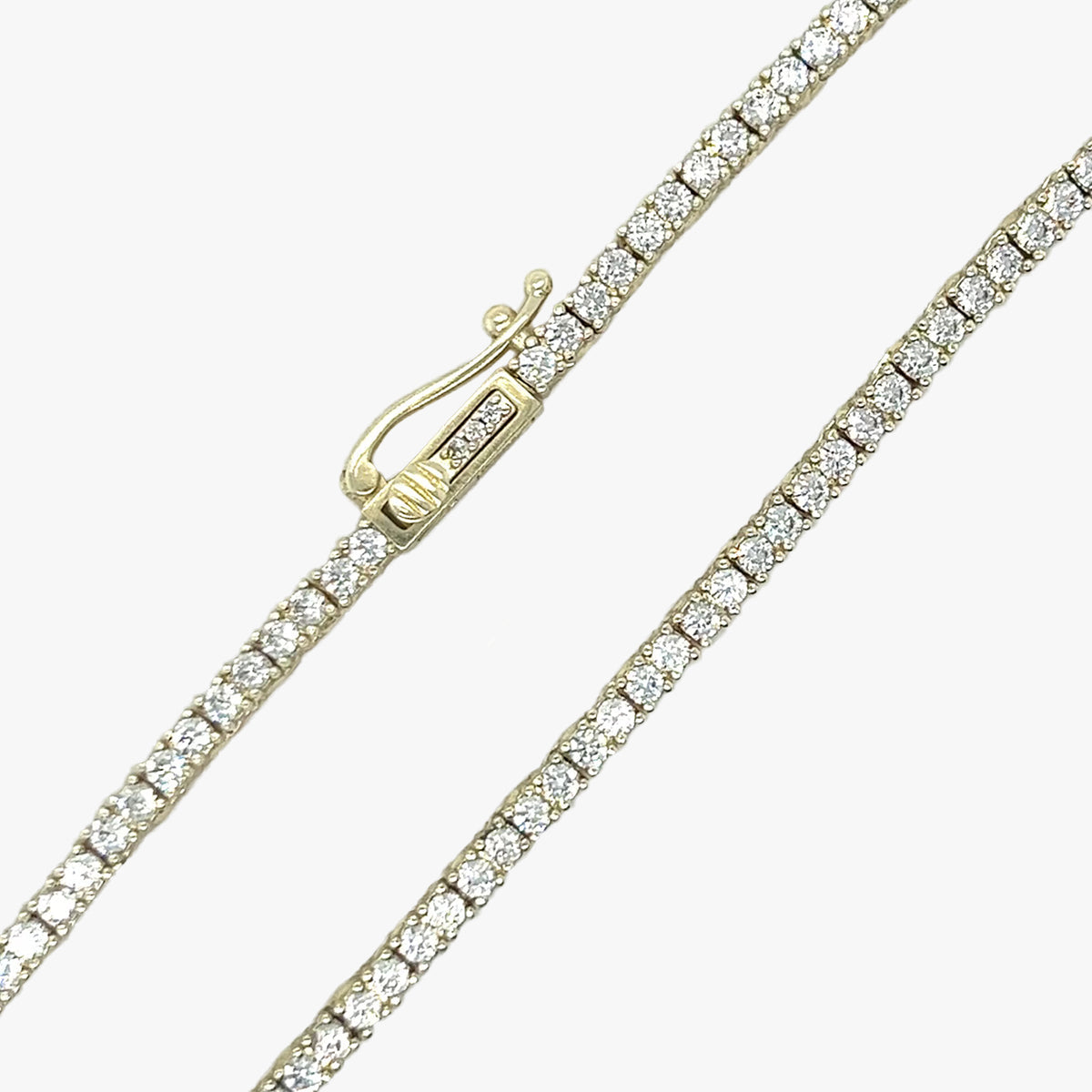 Womens MAS 2mm Diamond Tennis Necklace