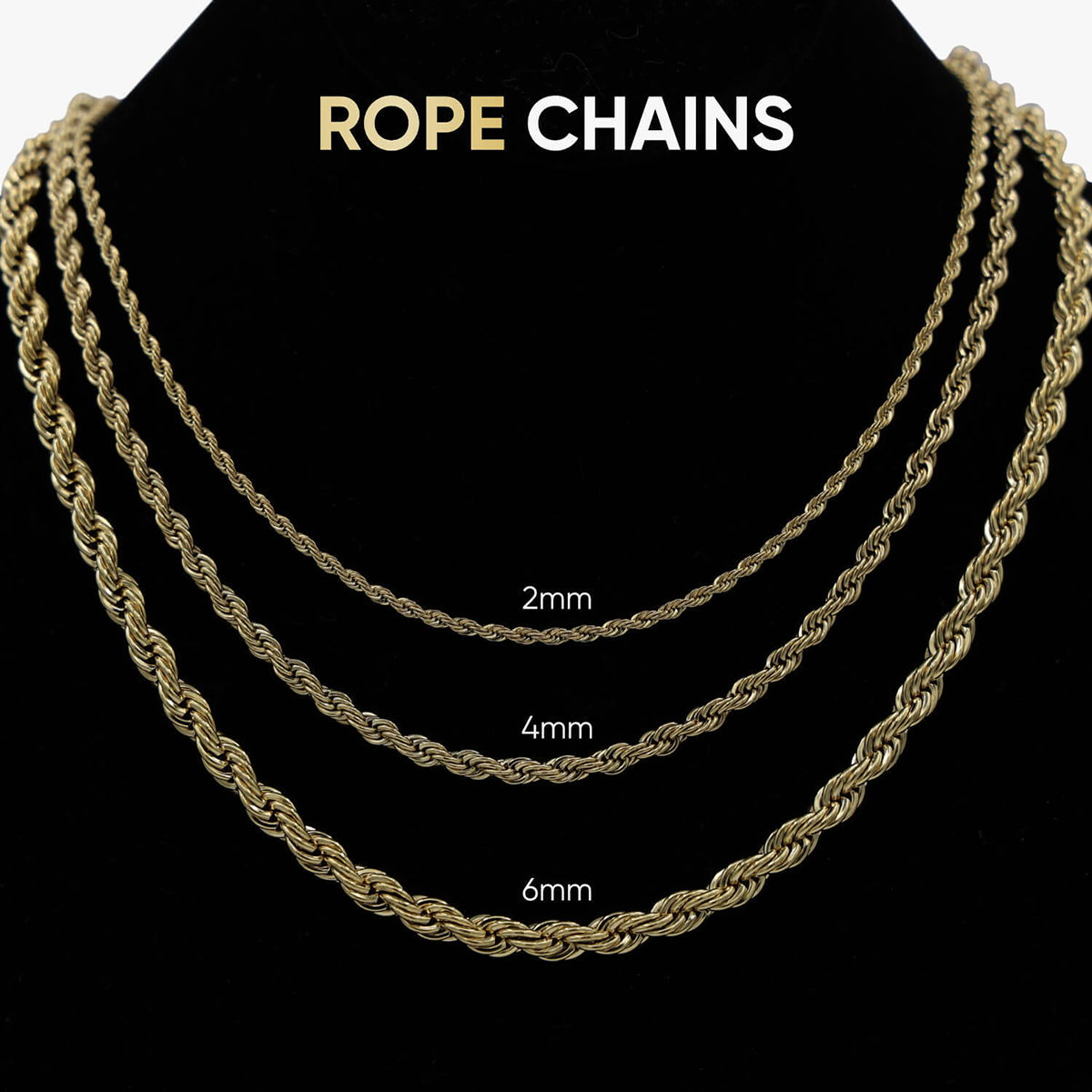GLD PROMO Rope Chain in Rose Gold- 6mm