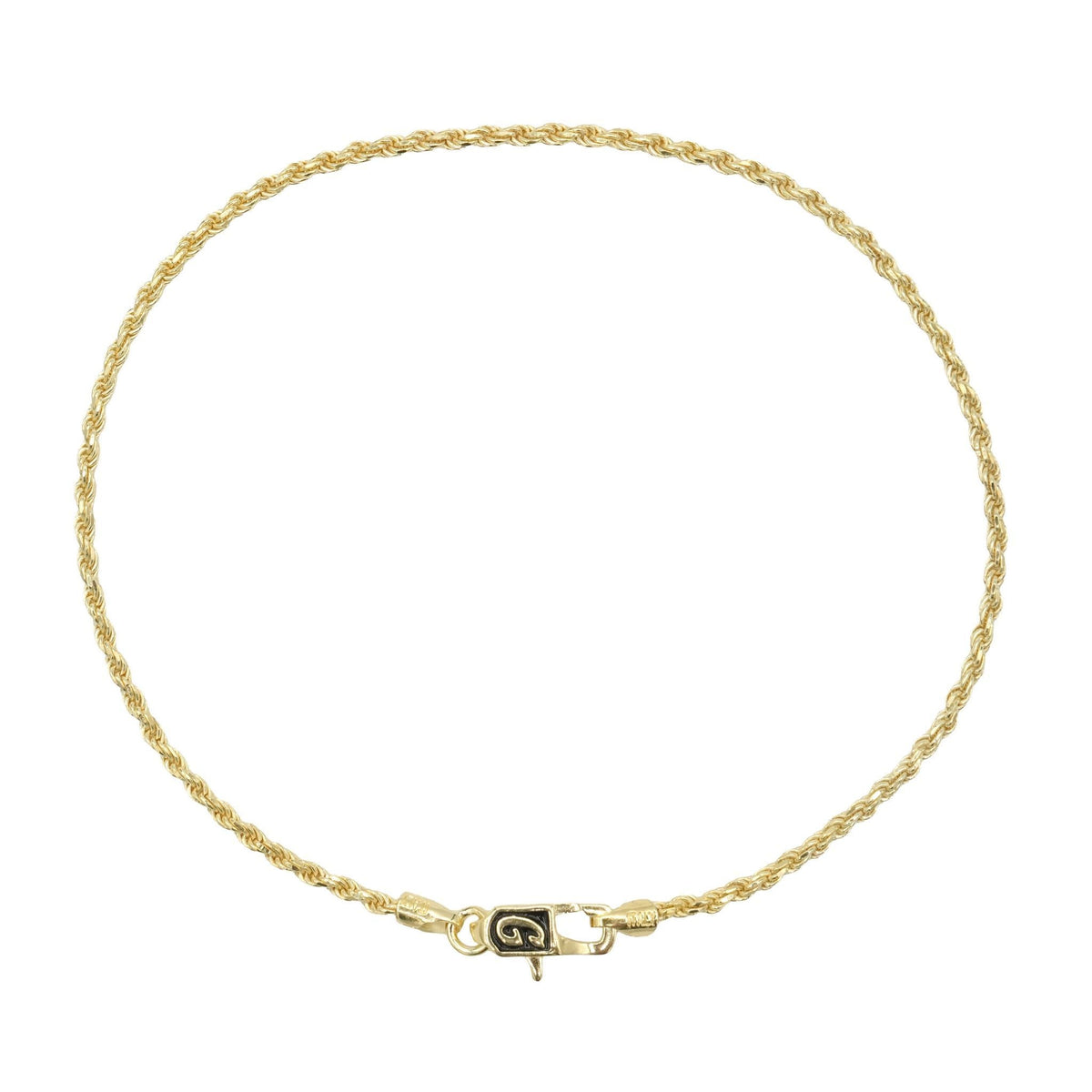 GLD Women Rope Chain Bracelet in Yellow Gold Vermeil - 2mm