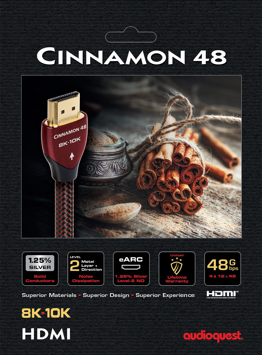 AudioQuest 0.75 Meter (2.5 Feet) Cinnamon 48 HDMI 2.1 Cable - HDM48CIN075 - image 3
