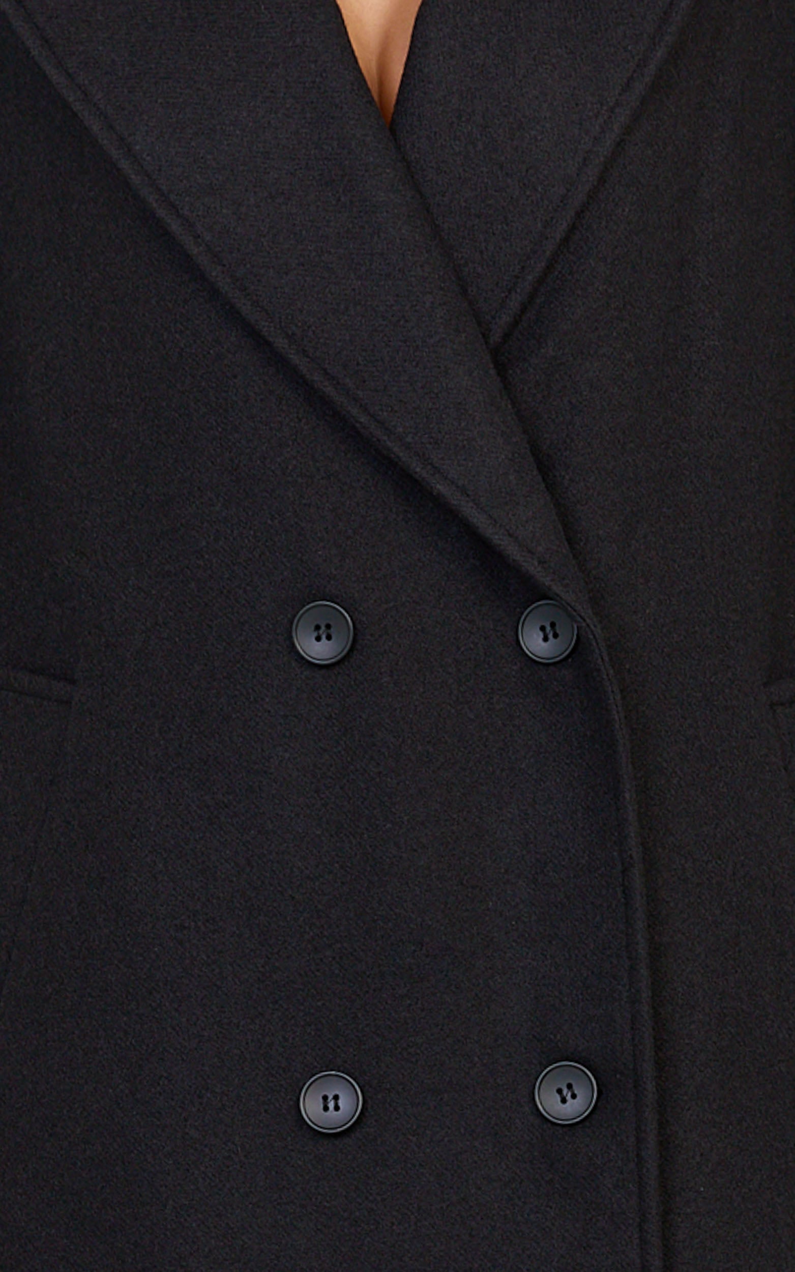 Eloise Coat - Oversized Longline Tailored Coat in Black