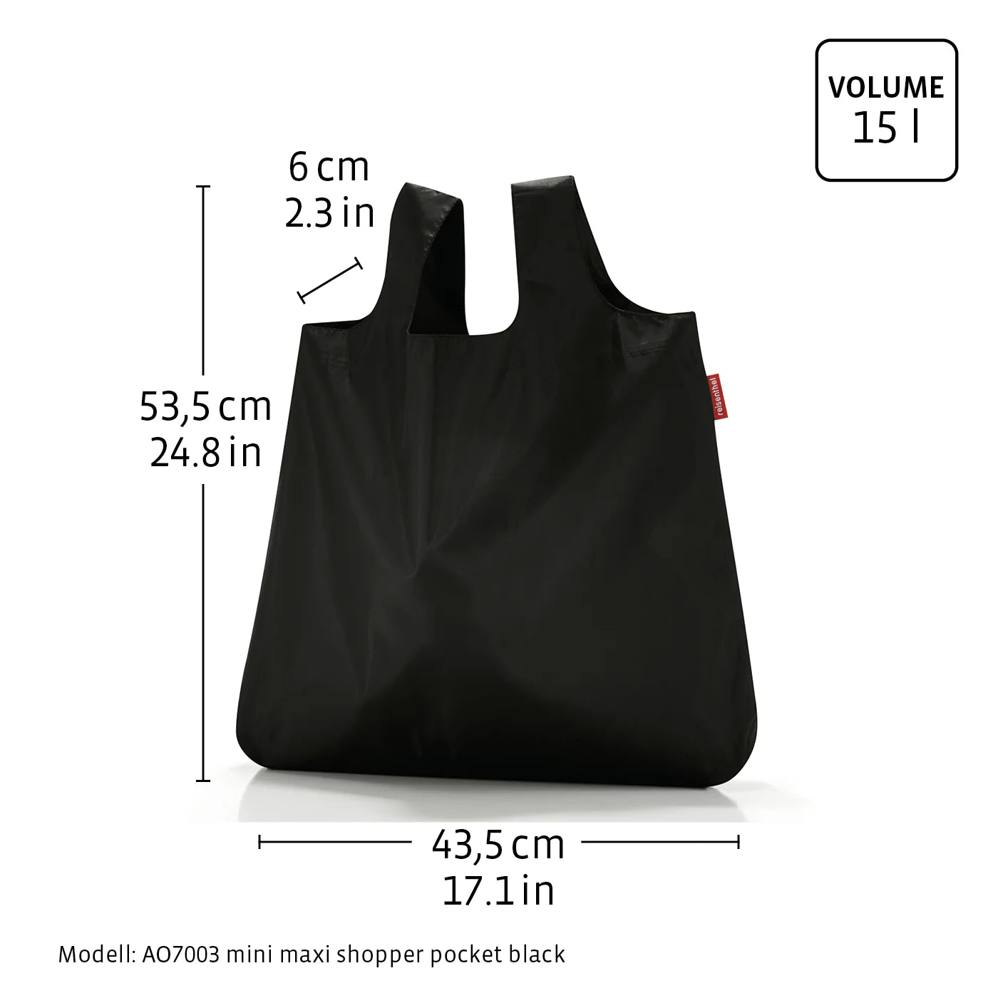 Mini Maxi Shopper Pocket Red