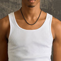GLD Men Black Diamond Tennis Chain in Black - 3mm