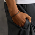 GLD Men Franco Chain Bracelet in Black - 3mm