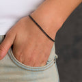 GLD Women Micro Cuban Chain Bracelet in Black - 3mm