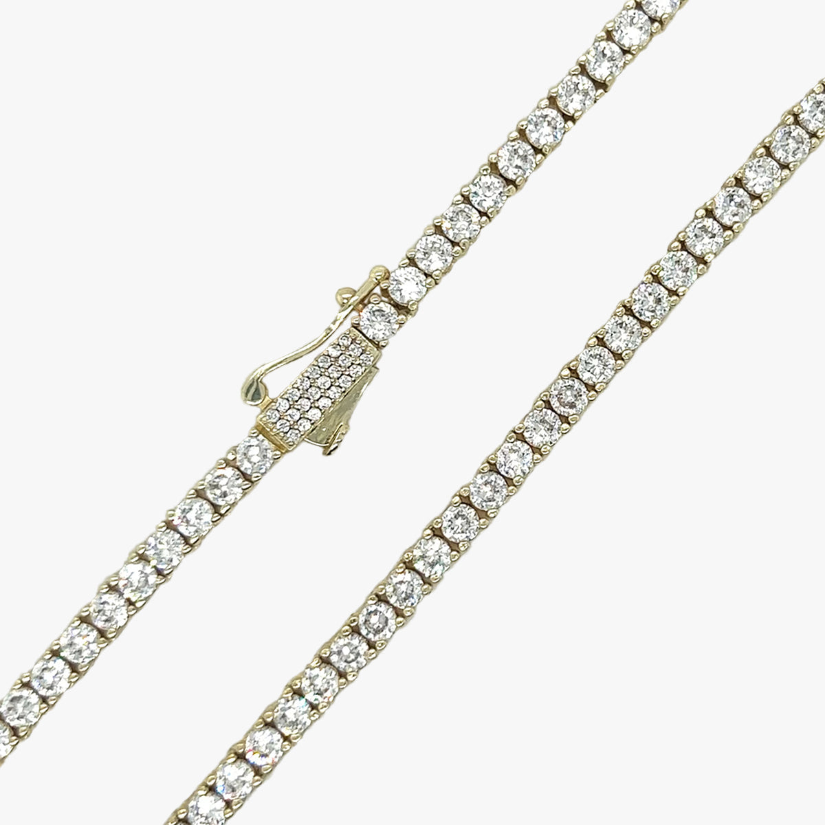 Womens MAS 3mm Diamond Tennis Necklace
