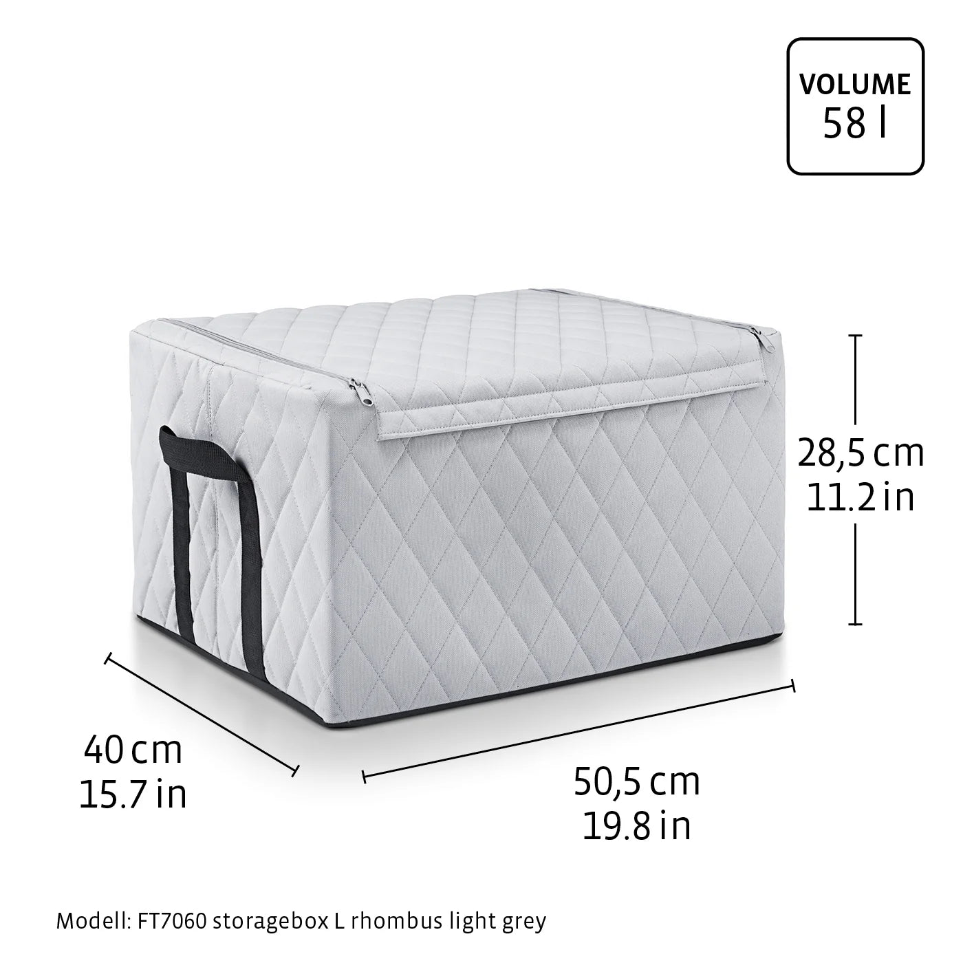 Storagebox L Rhombus Black