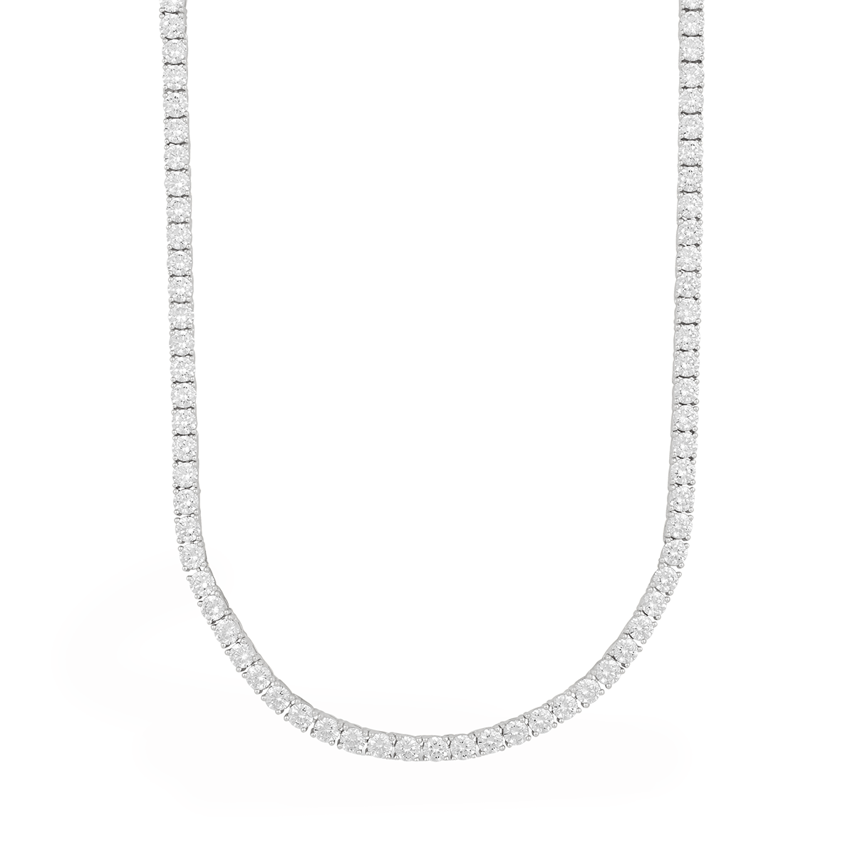 GLD Men Men's Moissanite Diamond Tennis Chain in White Gold Vermeil- 3mm