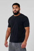 4148 - Elevated Essentials - Fitted Tee -Fitted cotton-elastane tee with slight stretch, breathable and versatile in colour Black Wash.