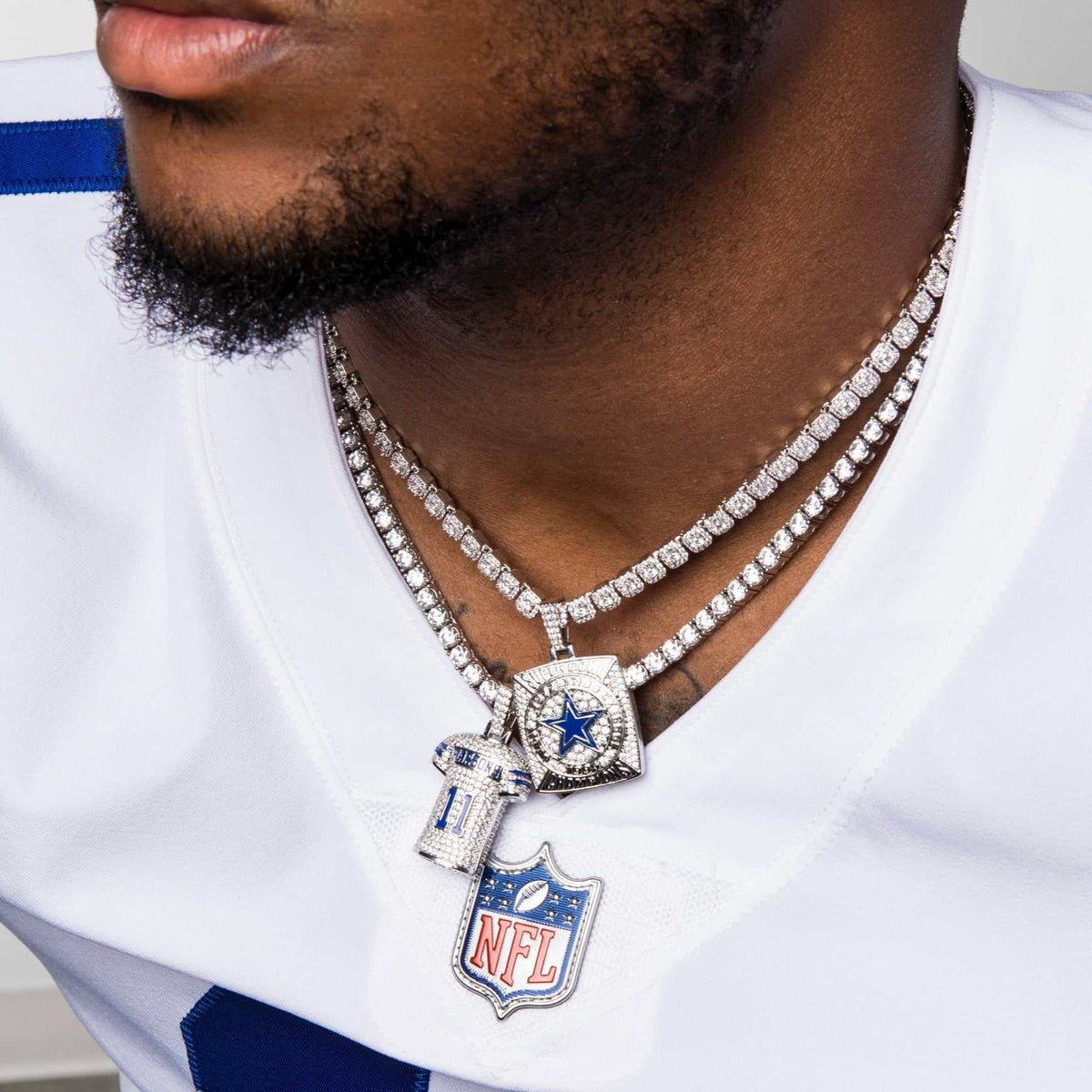 GLD PROMO Dallas Cowboys Micah Parsons Jersey Pendant
