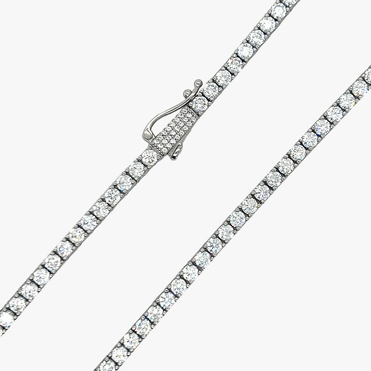 Womens MAS 3mm Diamond Tennis Necklace
