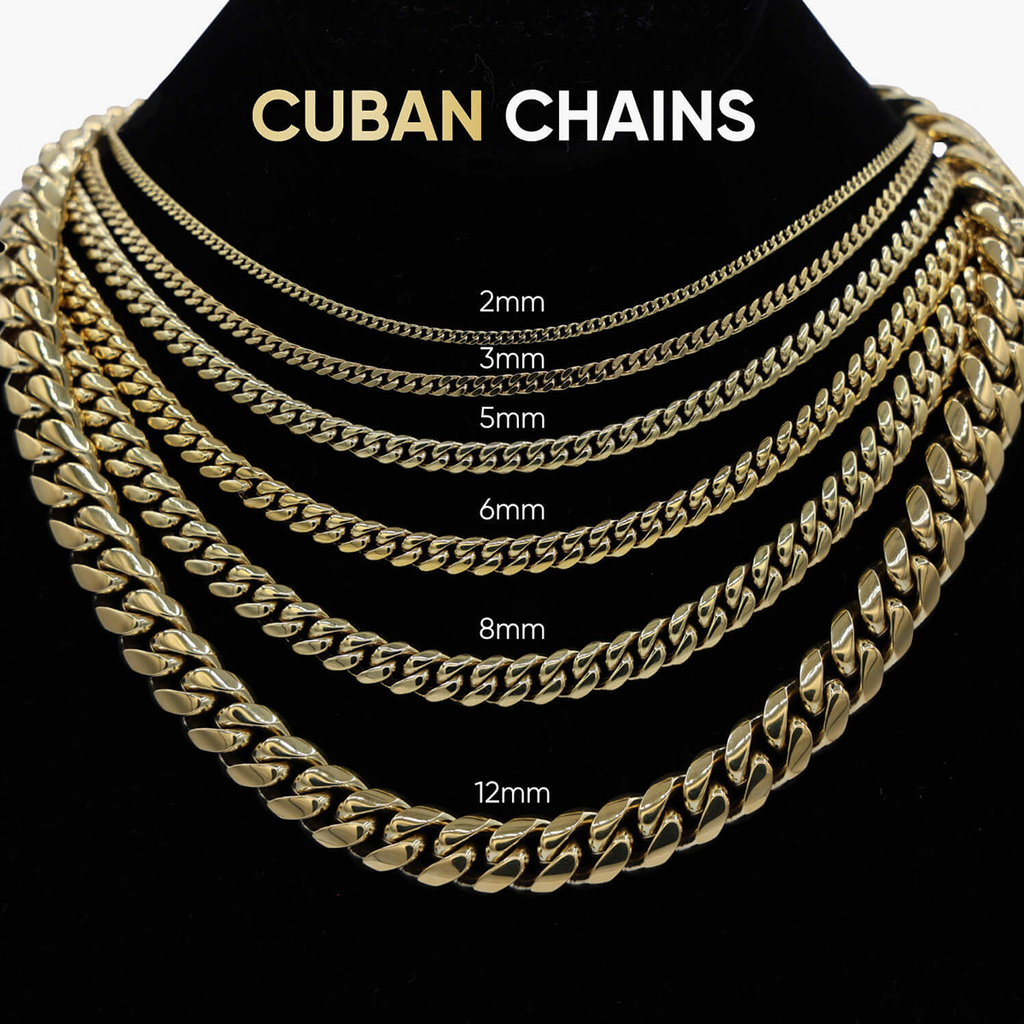 GLD Men Diamond Cuban Link Chain in White Gold - 19mm