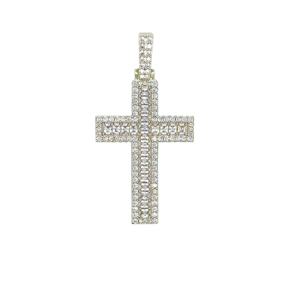 GLD MAS Diamond Baguette Cross