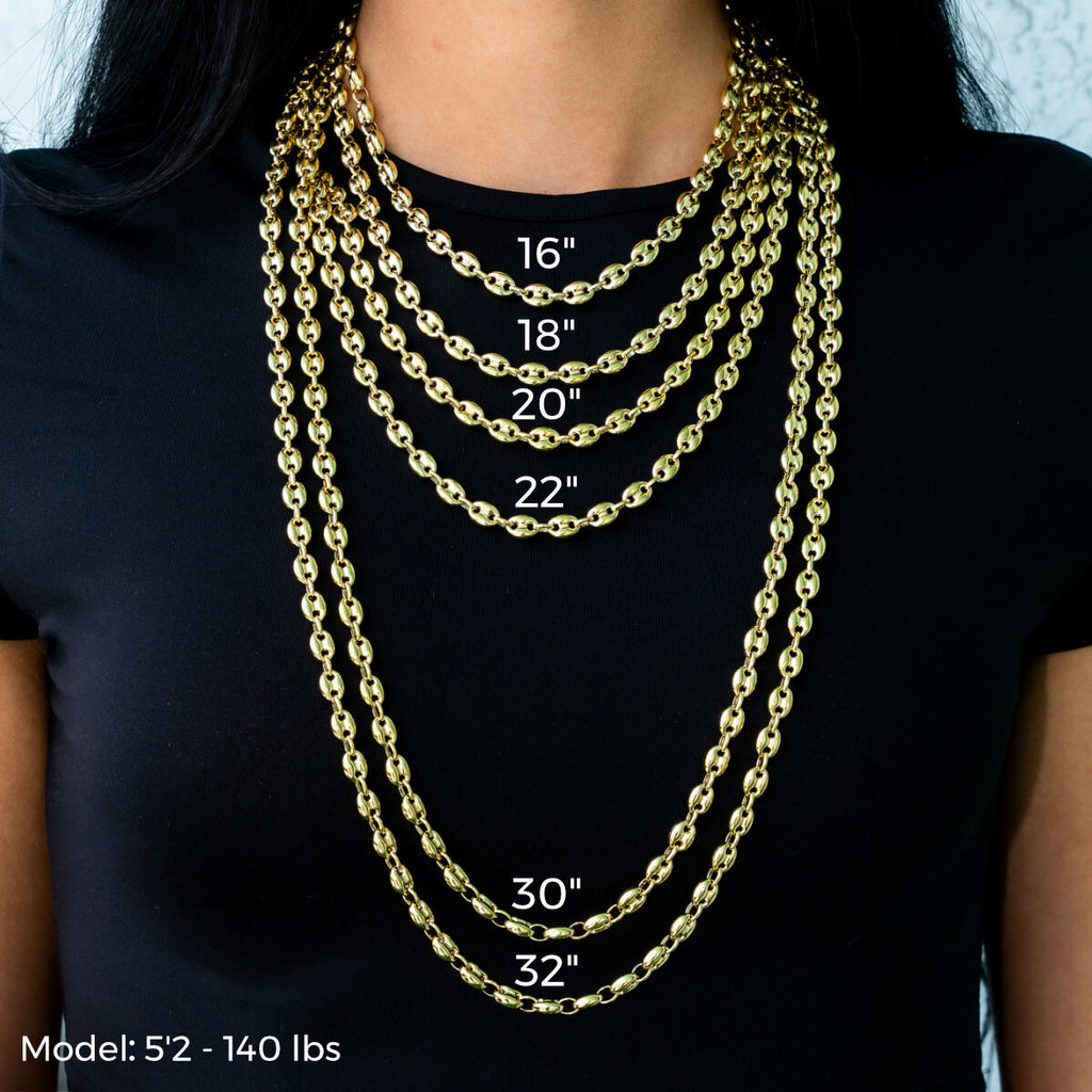 GLD PROMO - WOMEN Valentina Necklace in Yellow Gold- 7mm