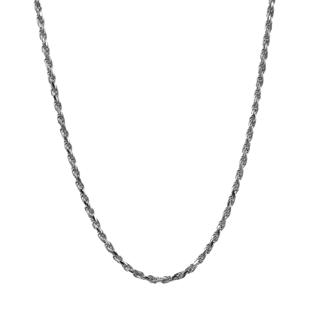 GLD Men Rope Chain in Sterling Silver - 4mm