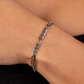 GLD PROMO - WOMEN Figaro Bracelet in White Gold - 4mm