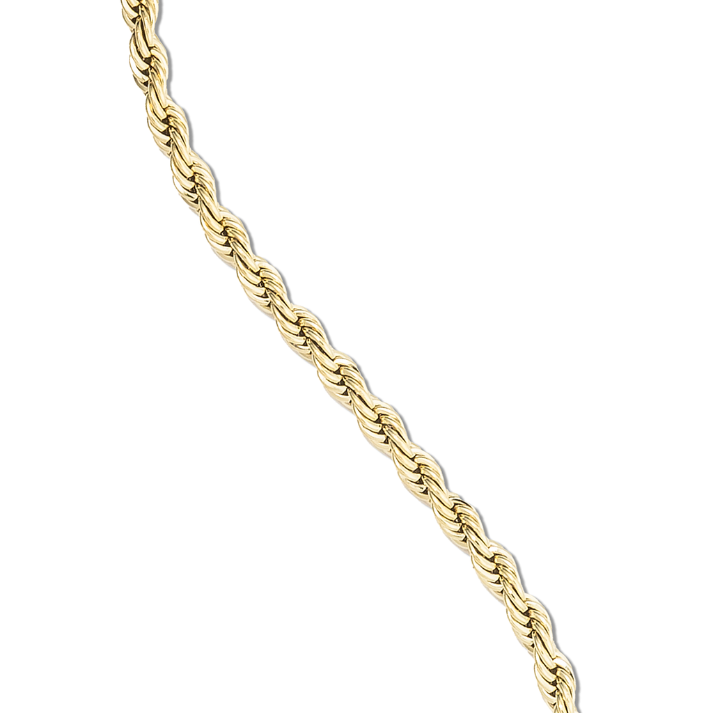 GLD Men Rope Chain in Yellow Gold- 4mm