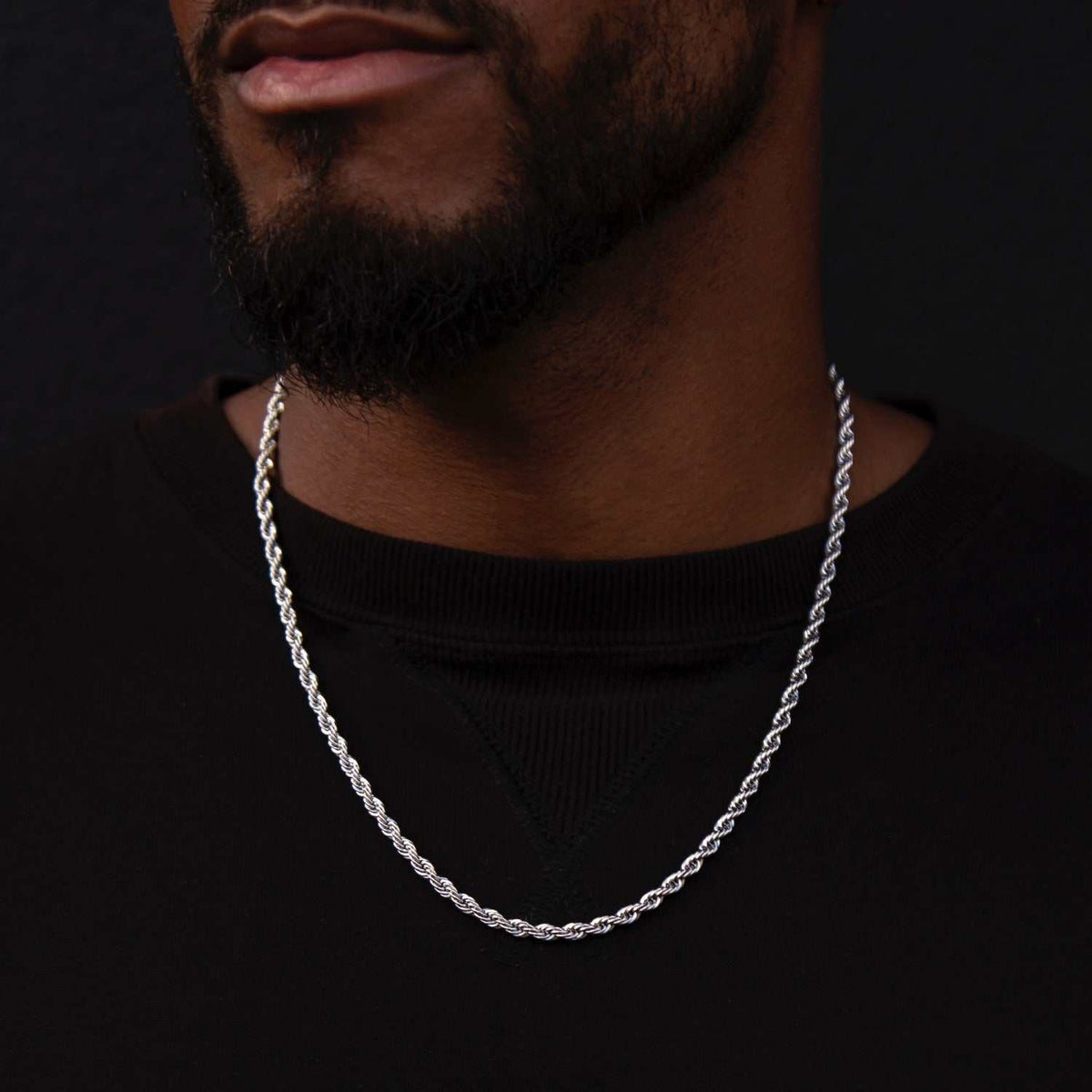 GLD PROMO Rope Chain in White Gold - 4mm