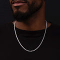 GLD Men GLD Rope Chain in White Gold - 4mm