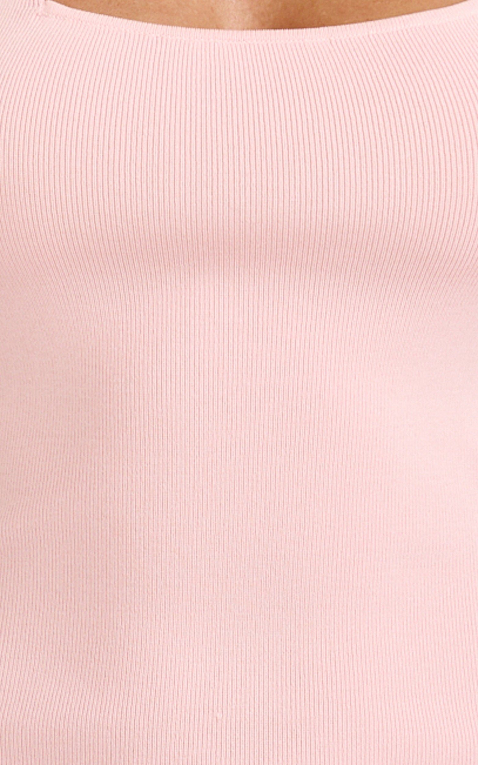 Barbara Maxi Dress - Halter Scoop Neck Contrast Georgette Dress in Pink