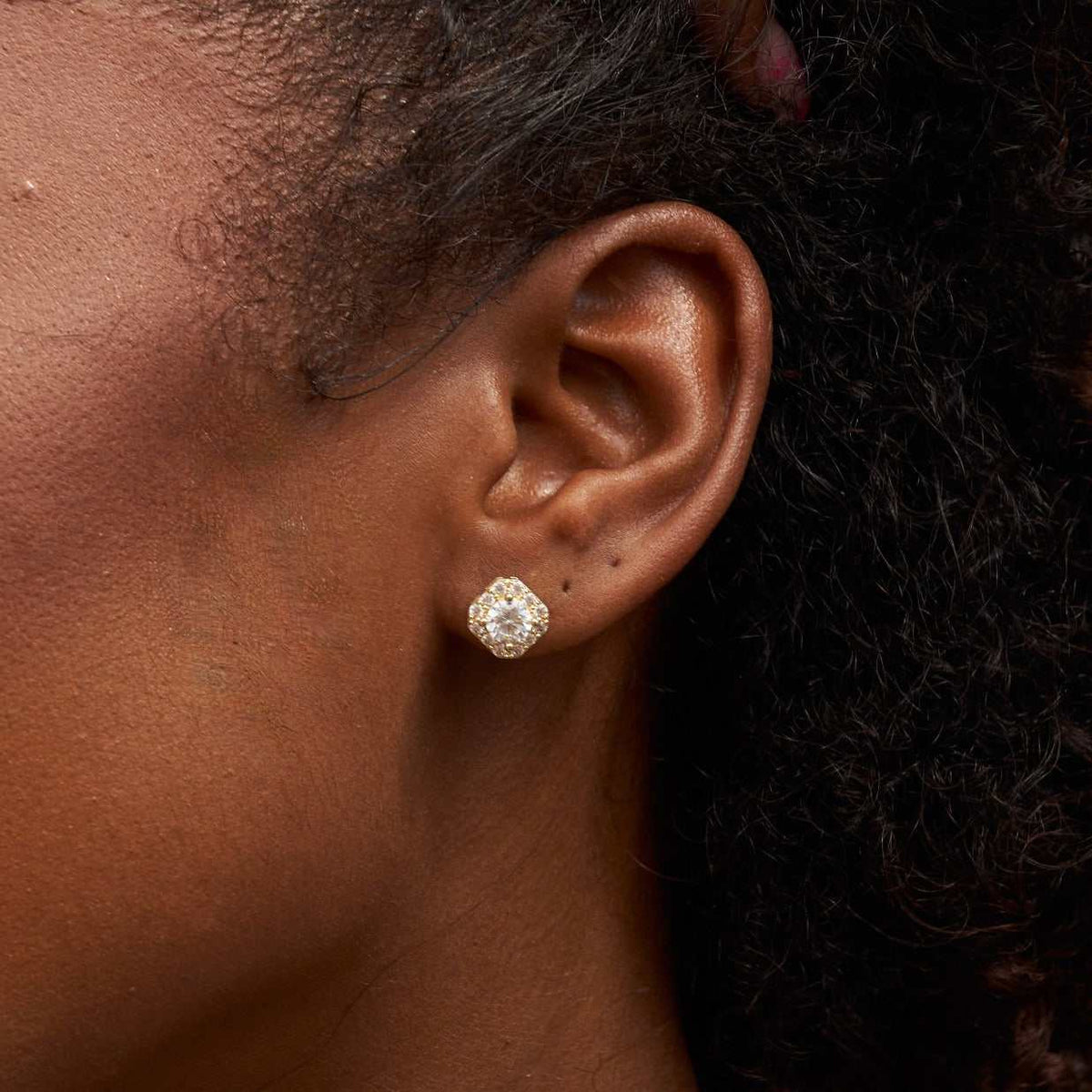 GLD PROMO - WOMEN Micro Clustered Diamond Earrings in Yellow Gold
