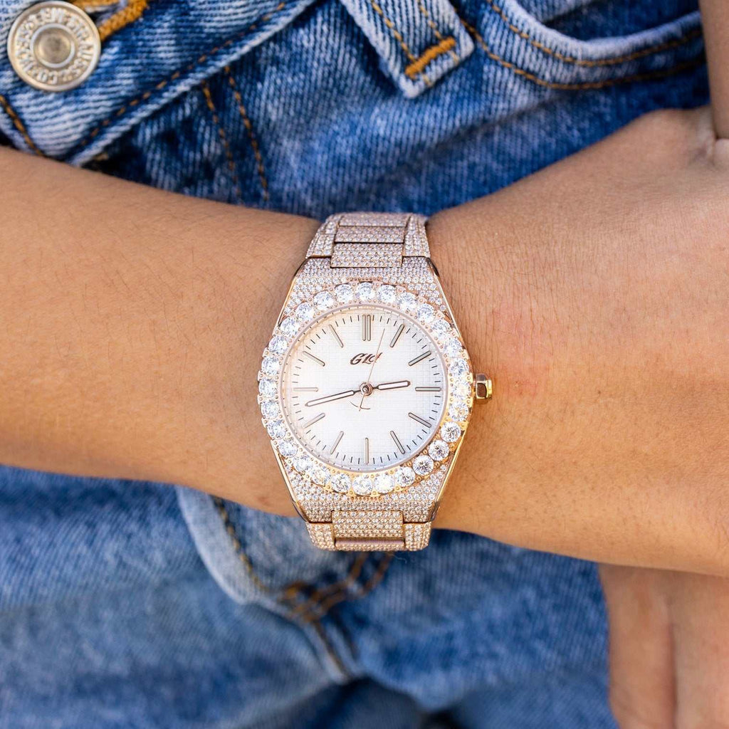 GLD PROMO - WOMEN Iced Alpha Era in Rose Gold