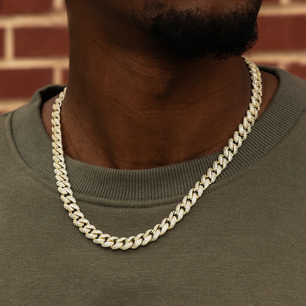 GLD PROMO Diamond Cuban Chain in Yellow Gold - 8.5mm