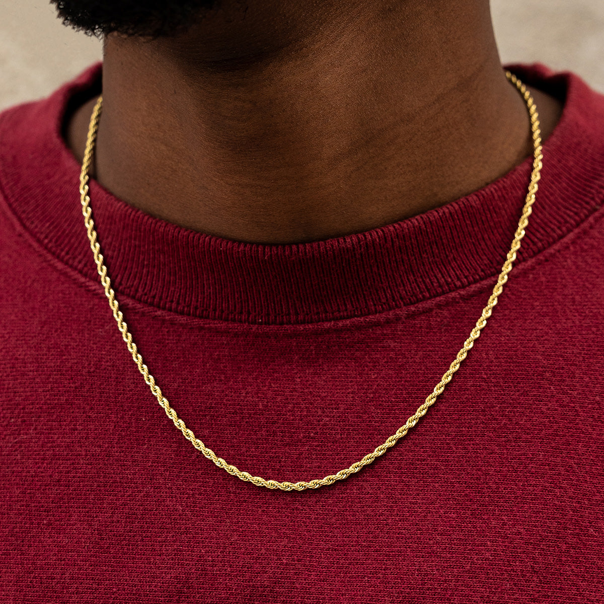 GLD PROMO Rope Chain in Yellow Gold - 2mm