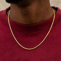 GLD Men GLD Rope Chain in Yellow Gold - 2mm