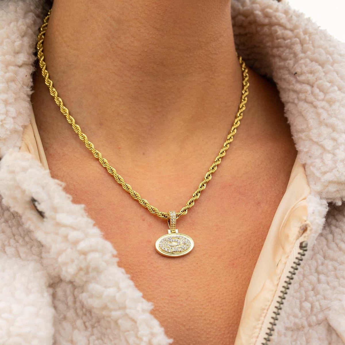GLD PROMO - WOMEN San Francisco 49ers Official NFL Micro Logo Pendant - Yellow Gold