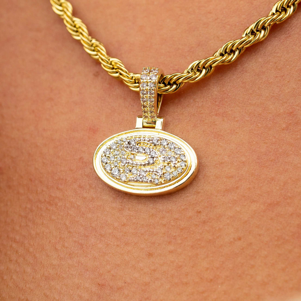 GLD PROMO - WOMEN San Francisco 49ers Official NFL Micro Logo Pendant - Yellow Gold