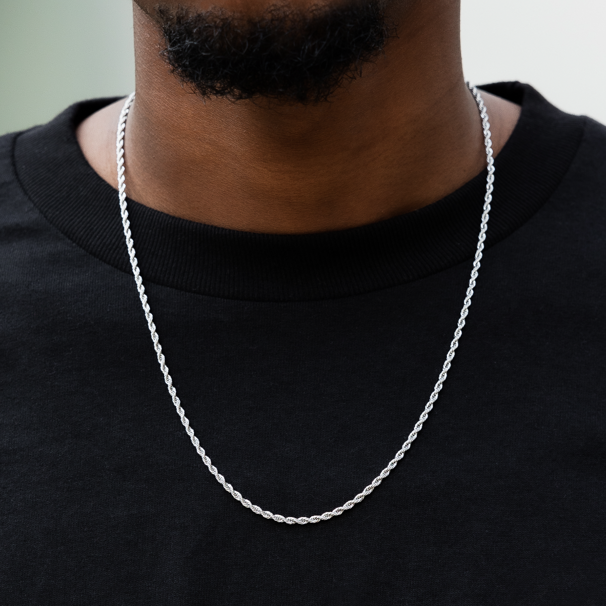 GLD PROMO Rope Chain in White Gold - 2mm