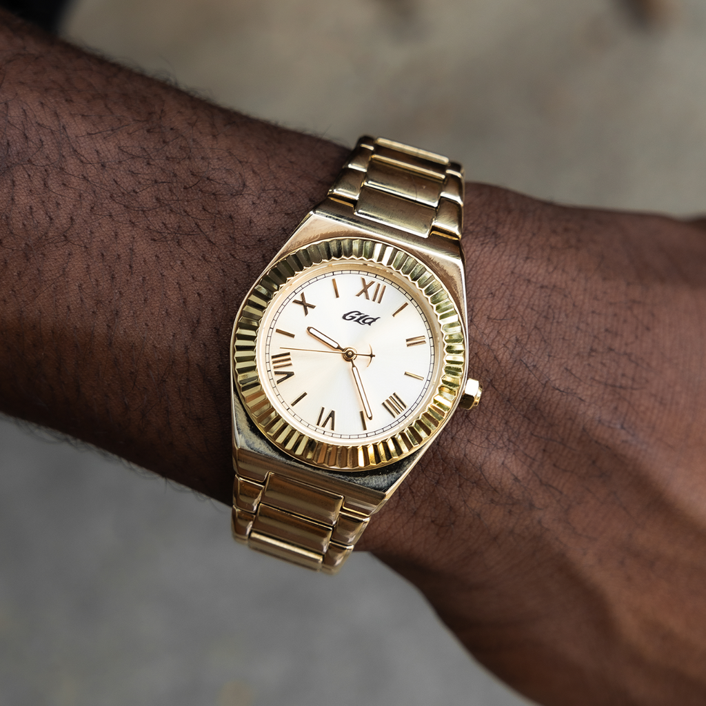 GLD Men 36MM Fluted Bezel Alpha Era® in Yellow Gold