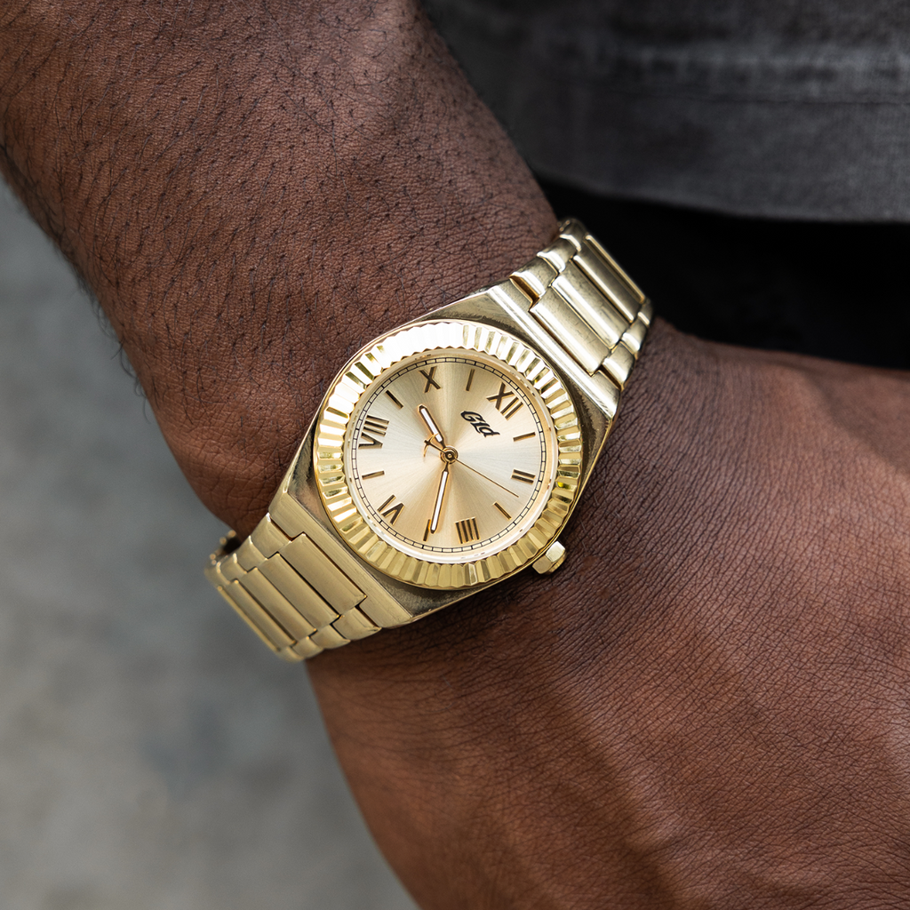 GLD Men 36MM Fluted Bezel Alpha Era® in Yellow Gold
