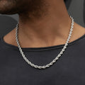 GLD PROMO Rope Chain in White Gold- 6mm