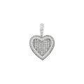 Womens MAS Diamond Baguette Heart